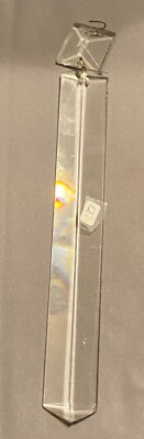 Hotel Crystal Chandelier Piece From Palm Springs  Damaged Tip Flat Bottom 7 5/8
