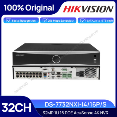 AI Hikvision DS-7732NXI-I4/16P/S 32MP 32CH 16POE AcuSense 4SATA 4K