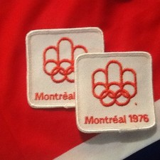 Lot of 2 1976 Olympics Patches Montreal Canadians Winnipeg Jets Jersey