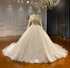 Gorgeous Lace Wedding Dress Bridal Gown Corset Plus Size Ivory Custom made NEW