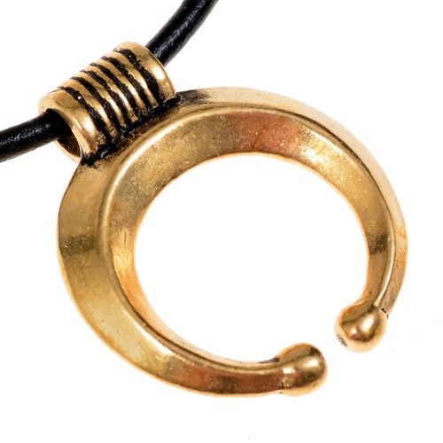 Römischer Mond Anhänger - Halbmond Amulett Mittelalter Lunula crescent pendant - Picture 2 of 2