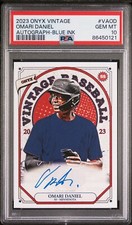 2023 Onyx Vintage AUTO Blue Ink OMARI DANIEL Minnesota Twins PSA 10 GEM MINT
