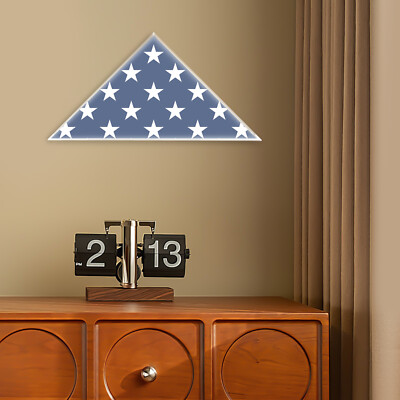 Moslate Acryl Memorial Flag Box | Driehoek Clear Veteranen Vlag Acryl Box - Transparant Ontwerp Vlag Display Case voor Patriottische Gepensioneerden, Patriottische Burgers, Veteraan