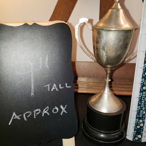Taza amorosa de aluminio de colección con tapa en base de plástico negro sin marcar retro glamour - Imagen 9 de 10