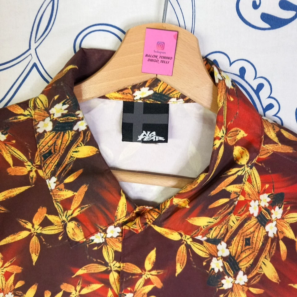 NO FEAR MADE IN USA SKATER TEMA FLOREALE LIFE STYLE STREETWEAR SHIRTSUMMER TG L - Imagen 3 de 4