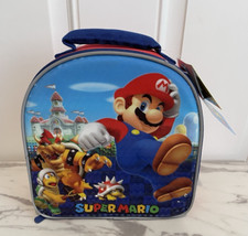 Nintendo Super Mario School Thermal Waterproof Lunch Bag Snack Travel Tote NEW 