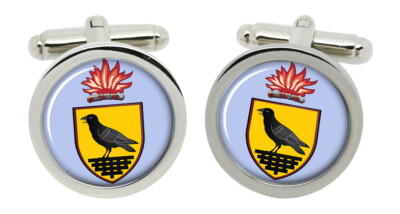 County Dublin (Ireland) Round Cufflinks in Box