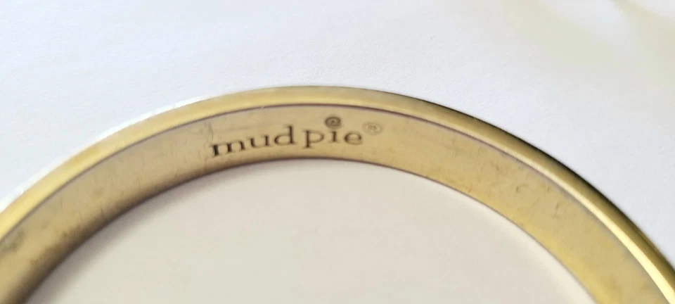 Juego de brazaletes y brazaletes Mudpie diamantes de imitación color coral esmalte Foto 4 de 4