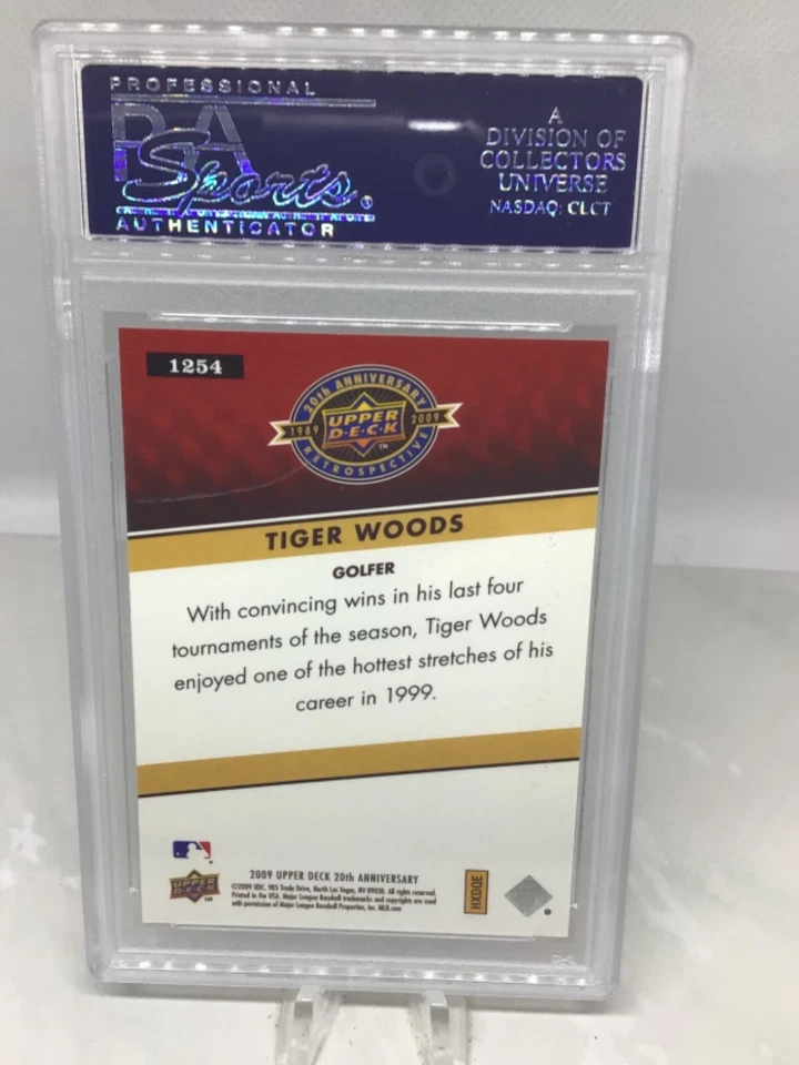 2009 Upper Deck 20th Anniversary #1254 Tiger Woods PSA 8 (5 in all grades) - Image 2 of 2