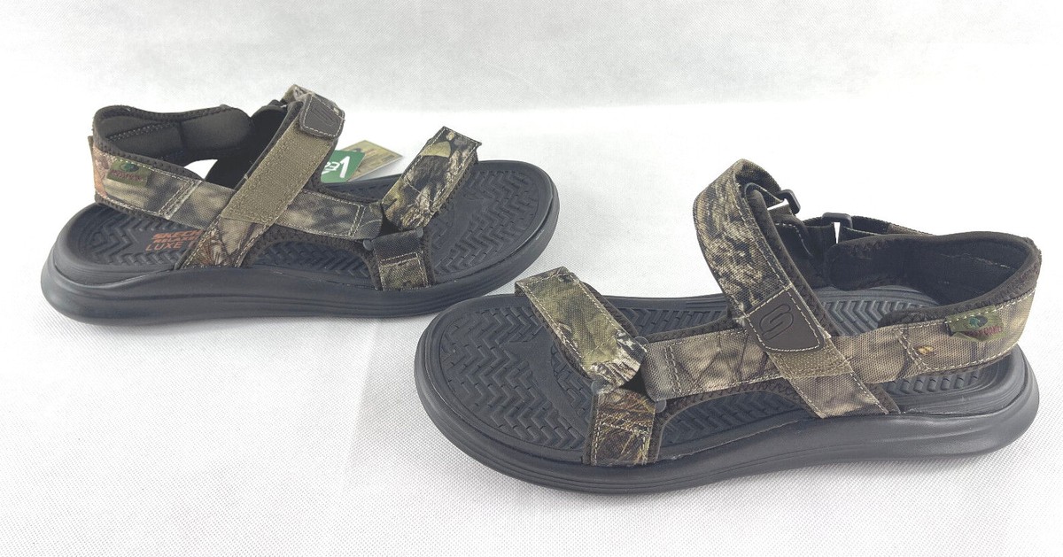 Skechers Camo Sandals Mossy Oak Relaxed Foam Fit Men`s Size 12
