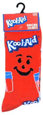 NEW! Odd Sox Kool-Aid Crazy Funny Novelty Red Crew Socks Fun Gift Men Women Teen