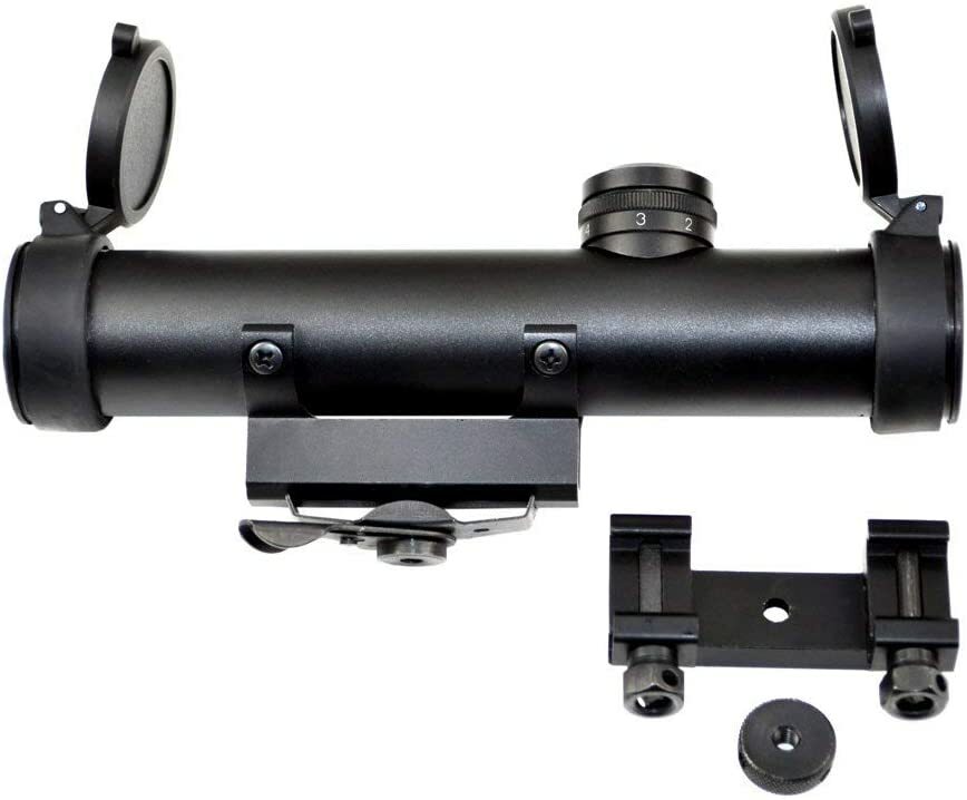 Sniper LT4X20 4X20mm Fixed Scope for Rifle - Black for sale online