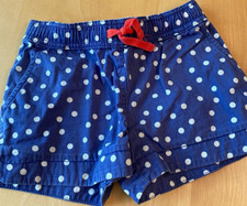 BODEN GIRLS POLKA DOT SHORTS HEART POCKETS SZ 4