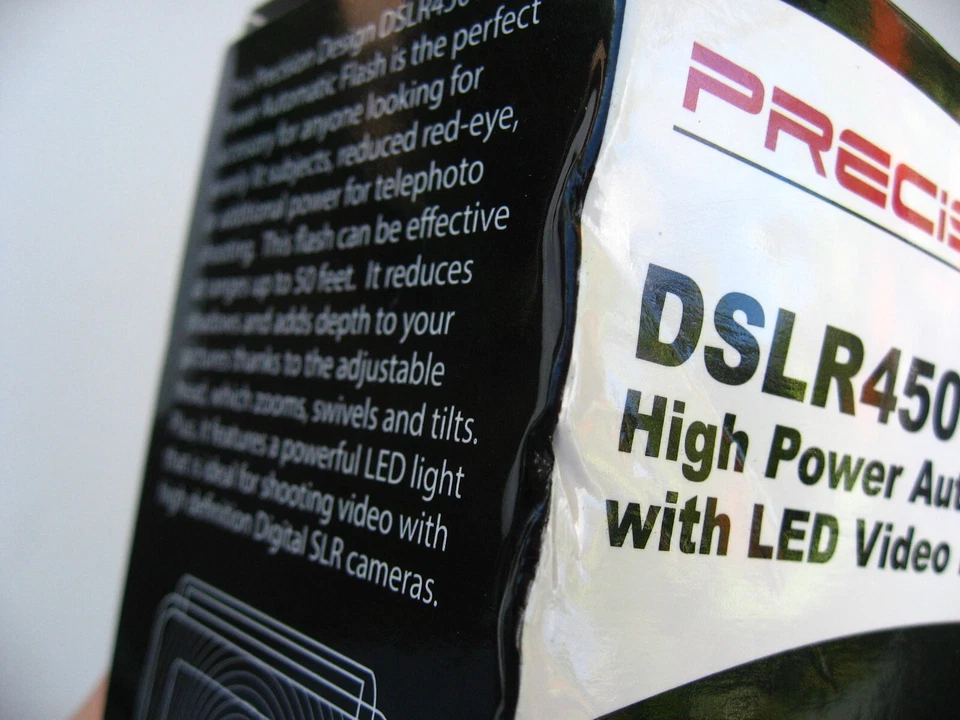 Precision Design DSLR450V High Power Auto Flash with LED Video Light. New. - Image 2 of 4