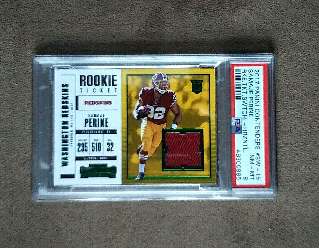 Samaje Perine Panini Contenders Rookie Ticket Swatches #SW15 Horizontal