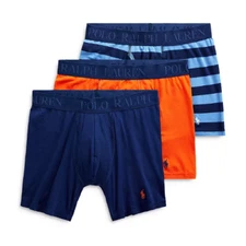 Men's Polo Ralph Lauren 3-Pack Lux Cotton Modal 4D-Flex Boxer Briefs Size S