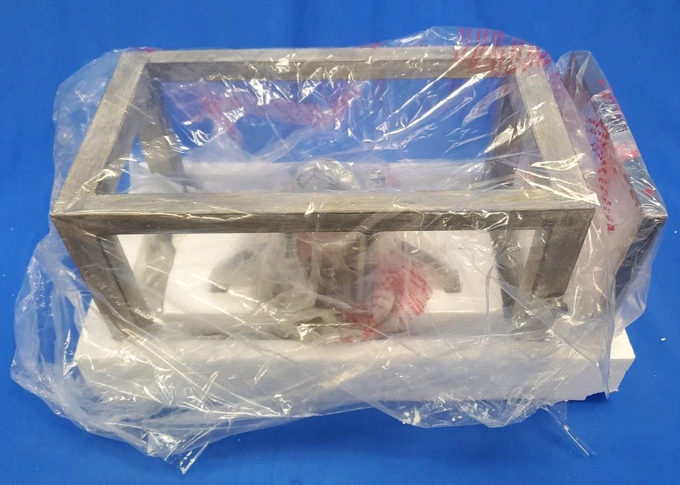 Eglo 203297A Westbury 4 luces níquel cepillado con colgante de madera a la deriva gris pintado Foto 2 de 3