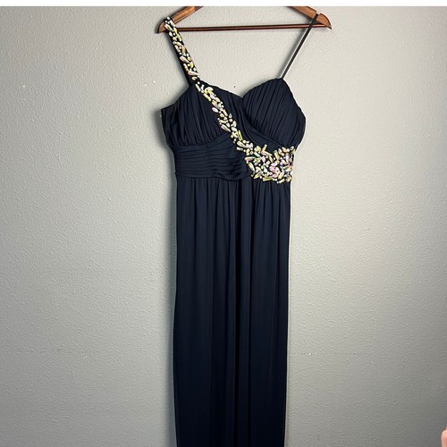 City Triangles Formal Gown Embellished One Shoulder Dress Bridesmaid Size 13 - Picture 2 of 16