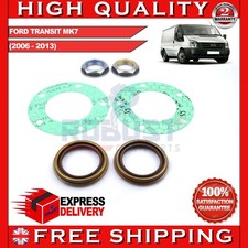 REAR AXLE HALF SHAFT GASKETS + HUB SEALS + NUTS SET FOR FORD TRANSIT MK7 (06-13)