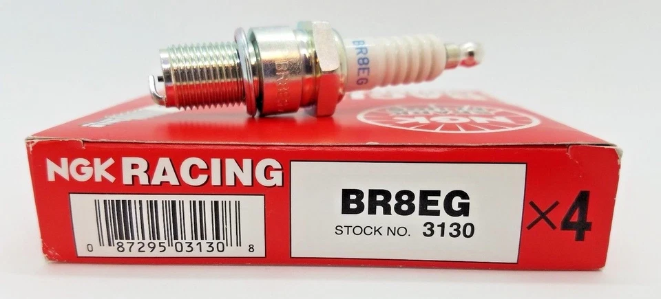 BR8EG NGK Spark Plugs Kit 3130 Set of 4 For RM250 CR250R CR500R YZ250 - Image 2 of 3