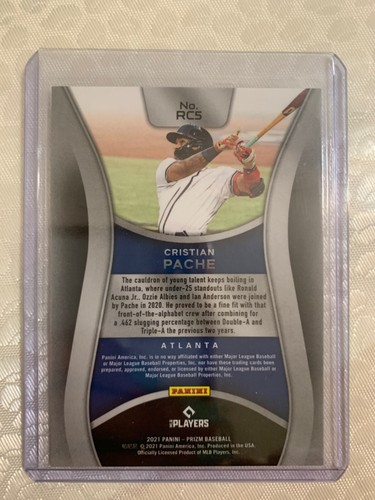 Cristian Pache RC 2021 Panini Prizm RC5 Rookie Class Base Card EBay