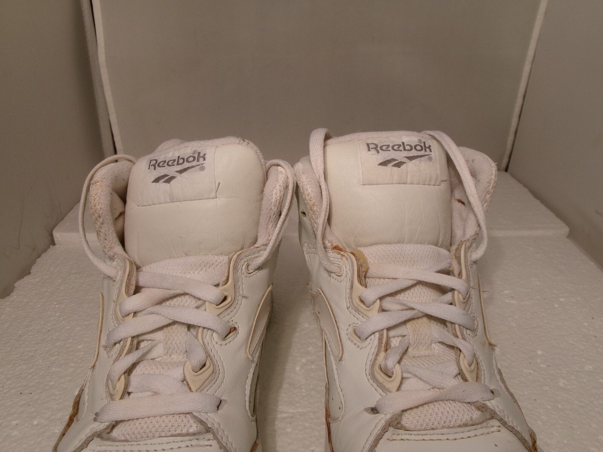 Reebok BB4600 Ultra High Top White Leather Vintage Basketball Men\'s Size 9.5 4E Vintage Reebok Basketball Shoes BB4600 II HI Top White/gray  main image 2