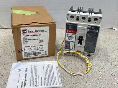 NEW CUTTLER HAMMER HMCP003A0CD01S01 Circuit Breaker 3 AMPS 600 VAC / 250 VDC I5