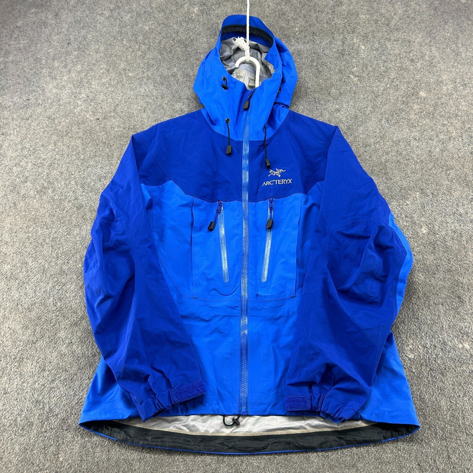 ARC'TERYX Giacca VINTAGE Arcteryx donna L blu felpa con cappuccio Goretex Shell Alpha Canada anni 90 Y2K