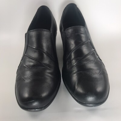 Clarks Cushion Leather Slip On Dress Shoes EUC 8.5 Clarks | Shoes | Clarks Cushion Leather Slip On Brown Dress  main image 4