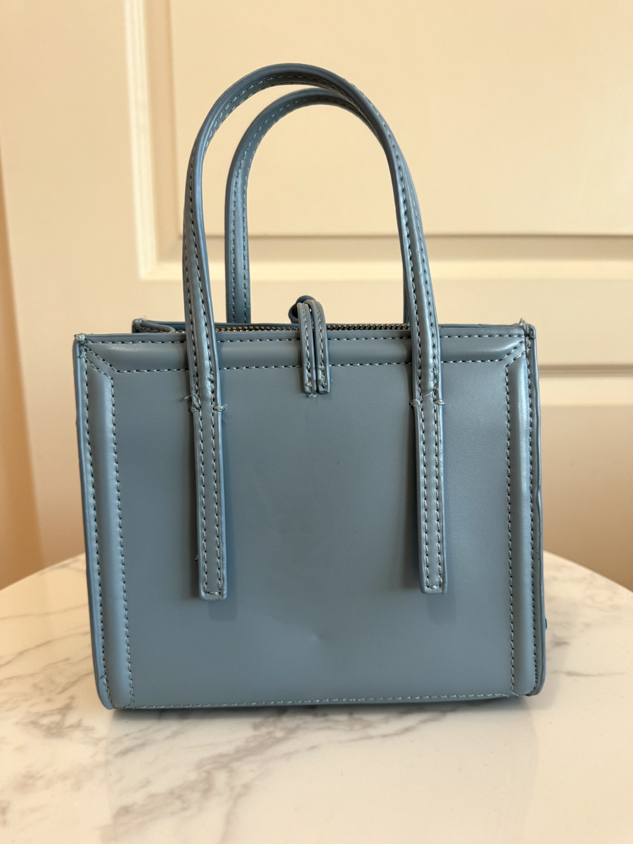 ZARA Mini City Light Blue Crossbody Satchel Bag | eBay