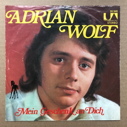 Vinyl-7"-Cover # only Cover # Adrian Wolf # Mein Geschenk # UA # 1972 # vg- - Afbeelding 1 van 2