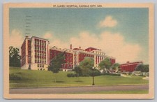 Linen~St Lukes Hospital On Hill Kansas City Missouri~Vintage Postcard