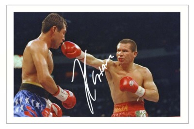 Julio Cesar Chavez signiertes Autogramm FOTO Fan Geschenk Signaturdruck BOXEN Boxer