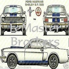 Affiche auto neuve grande fiche voiture  / Poster FORD Mustang Shelby 350/GT