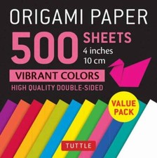 Image of Origami Paper 500 Sheets Vibrant Colors 4 (10 Cm) : Tuttle Origami Paper: ...