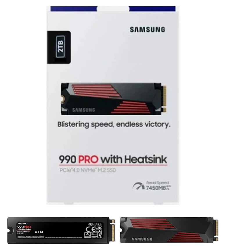 【新品】Samsung 990 PRO with Heatsink 2TB Samsung 990 PRO 2TB Internal SSD PCIe Gen 4x4 NVMe with
