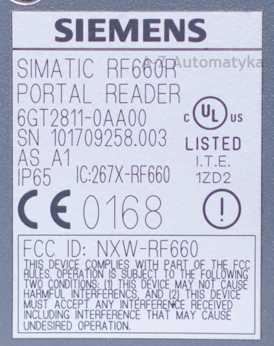 SIEMENS RF660R PORTAL READER 6GT2811-0AA00 6GT28110AA00 | eBay