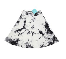 Three Bows Skirt Girls 14 Black White Tie Dye Camp A-Line Elastic Waist New