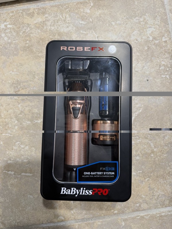 BaBylissPRO RoseFX Rose Gold Cordless Rechargeable T-Blade Trimmer w/ Base