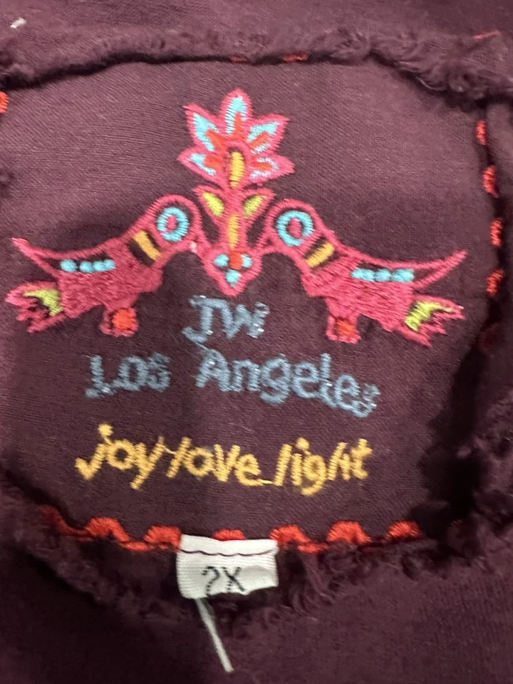 JOHNNY WAS 2x Draped Cardigan Embroidered​ ​Jacket Kimono boho lagenlook - Image 2 of 4