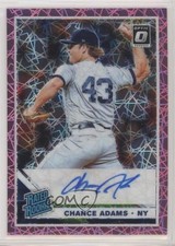2019 Panini Donruss Optic Pink Velocity Prizm Chance Adams #RRS-CA Auto s3g
