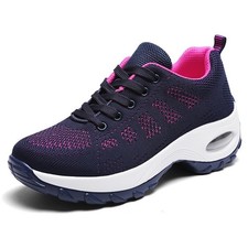Womens Trainers Running Shoes Ladies Lace Up Flat Comfy Fitness Gym Sports size