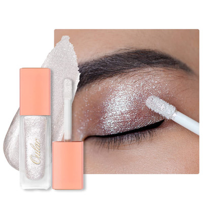 Glitzer Lidschatten Flüssig Icy White Liquid Eyeliner Transparent Glitzer Finish
