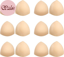 Bra Pads Inserts 6 Pairs, Bra Cups Inserts, Removable Breast Enhancers Inserts f