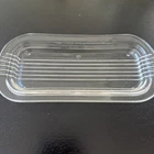 Vintage Art Deco Style Federal Glass Ribbed Clear Butter Dish* BOTTOM only*