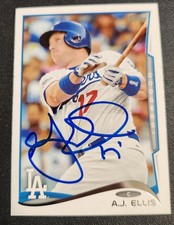 AJ Ellis Autograph Signed 2014 Topps Los Angeles Dodgers