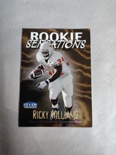 1999 Ricky Williams Rookie Card Fleer Tradition #20 Rookie Sensations Insert. rookie card picture