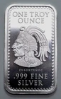 1 Oz 999 Silver Bar Aztec Mayan Calendar Collectible Bar Bullion Rare Rectangle.