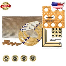 Cane Webbing Kit 18"x18" 1/2" Fine Open Mesh Splines Wedges Instructions