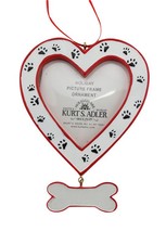 Heart Picture Frame with Dog Paws Ornament for Personalization 4.25in